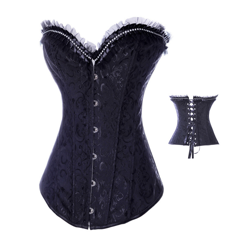 Boning Corset Steel - Nuovo corsetto con strass Bondage in