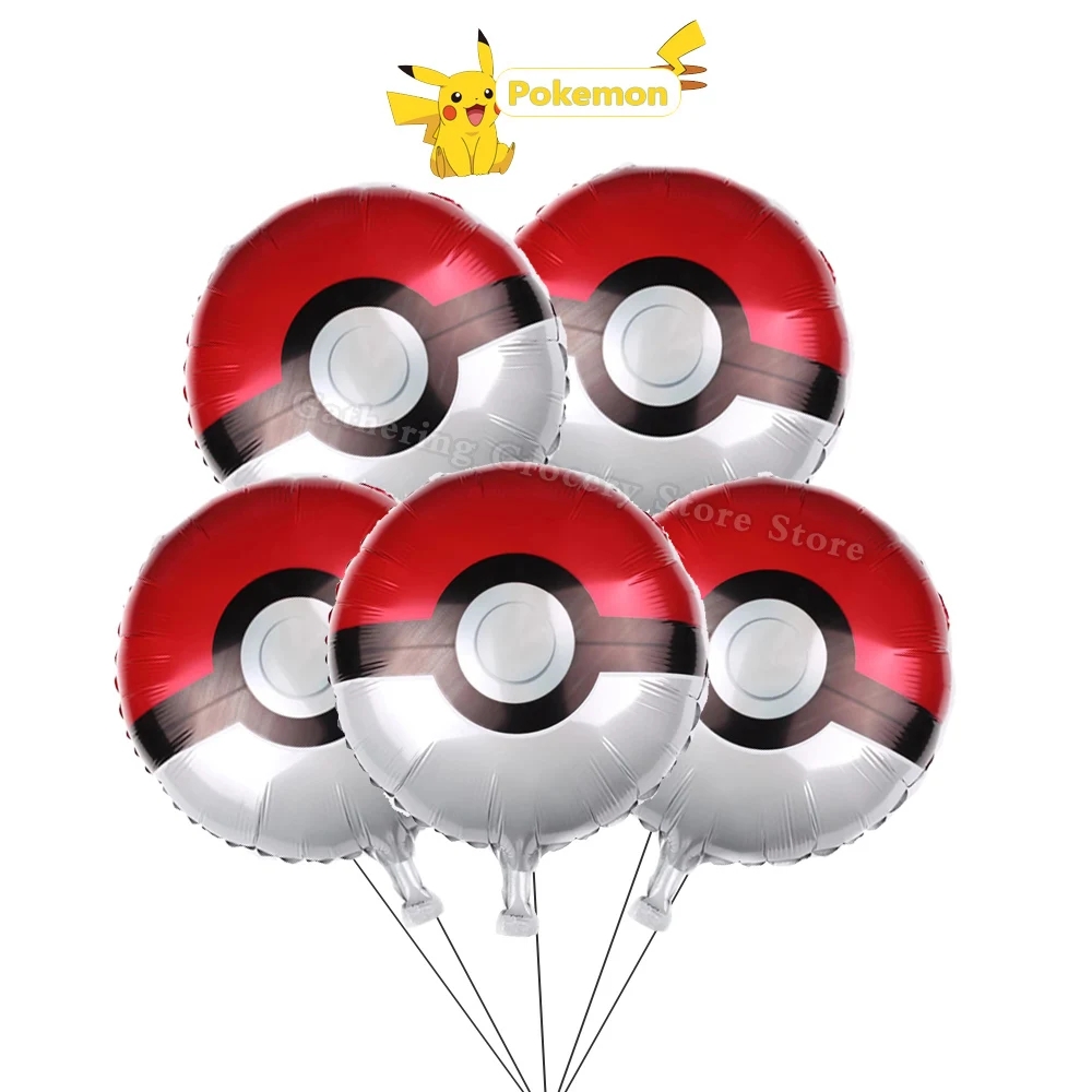 Pokeball Cosplay Prop - 5 Palloncini in Alluminio a Tema