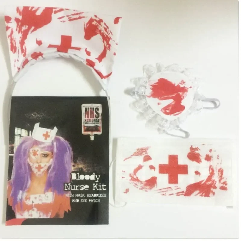 Cosplay Prop Kit - 3 pz/set Halloween Bloody Nurse Kit