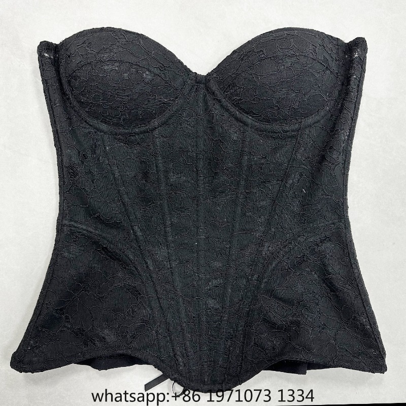 Boning Corset Steel - Corsetto in pizzo da donna, bustier